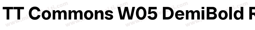 TT Commons W05 DemiBold Regular字体转换